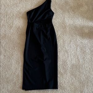 Lulu's Chic Black One-Shoulder Cut-Out Dress